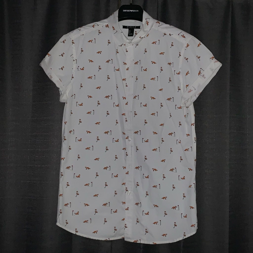 Fox Print Button Down